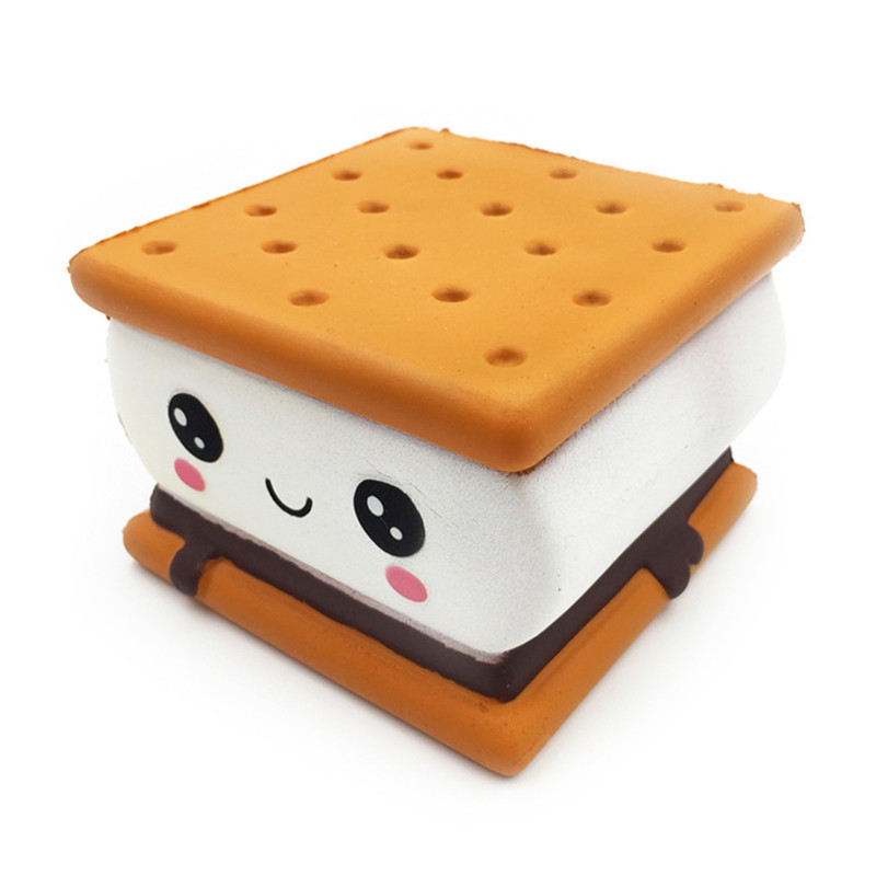 S'more Sandwich Squishy with Kawaii Face