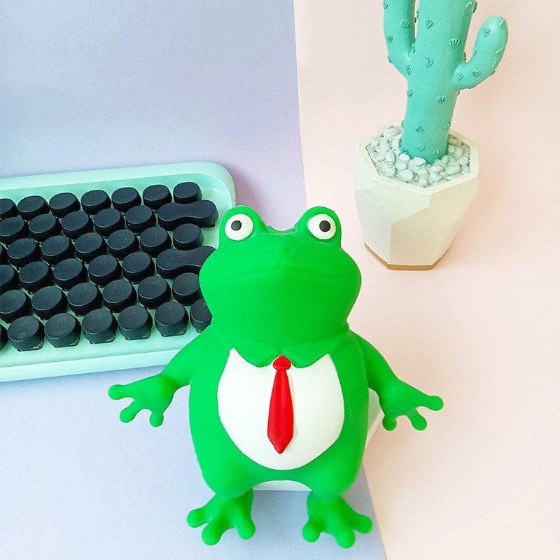 Frog in a Necktie Stretchy Squeeze Toy