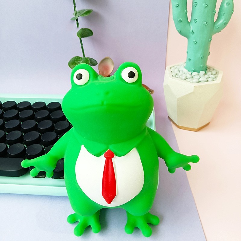 Frog in a Necktie Stretchy Squeeze Toy โ photo 2