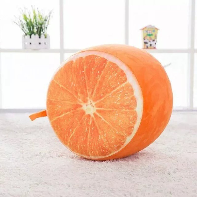 Lime Slice Plush Round Floor Cushion Stool โ photo 2