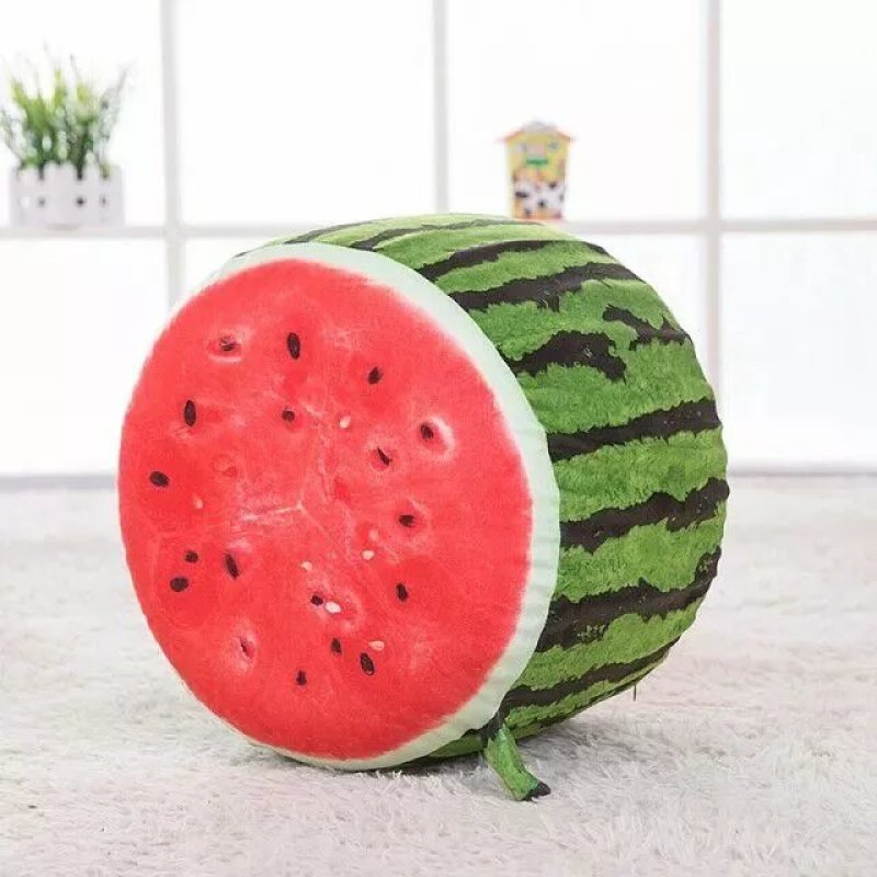 Lime Slice Plush Round Floor Cushion Stool โ photo 3