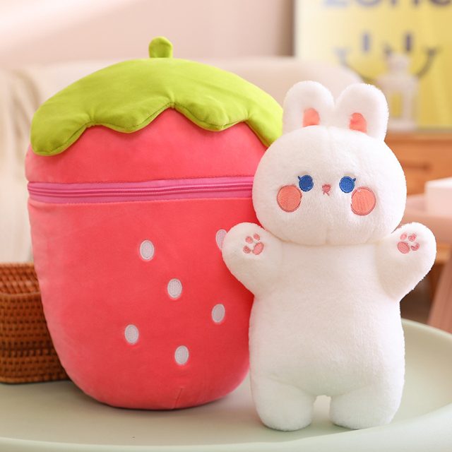 Strawberry Pouch & Bunny Plush Set โ photo 4