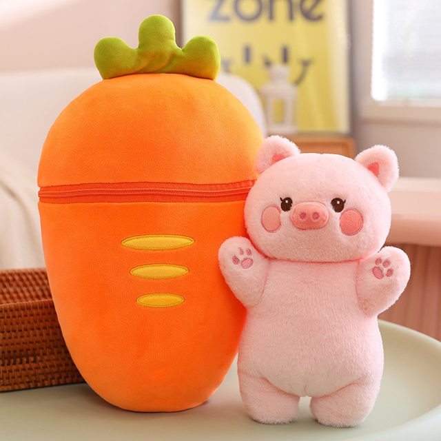 Carrot Pouch Piggy Plush Set โ photo 3
