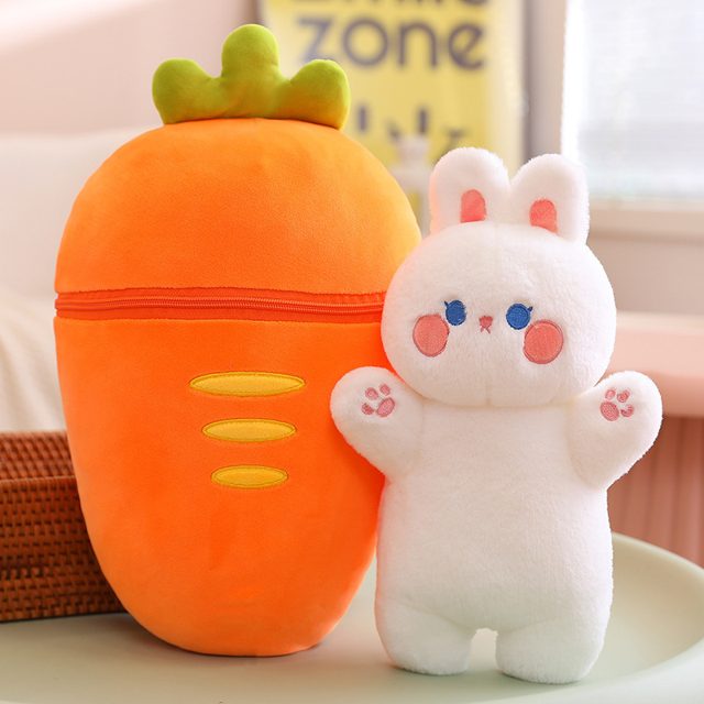 Carrot Pouch Bunny Plush Set โ photo 3