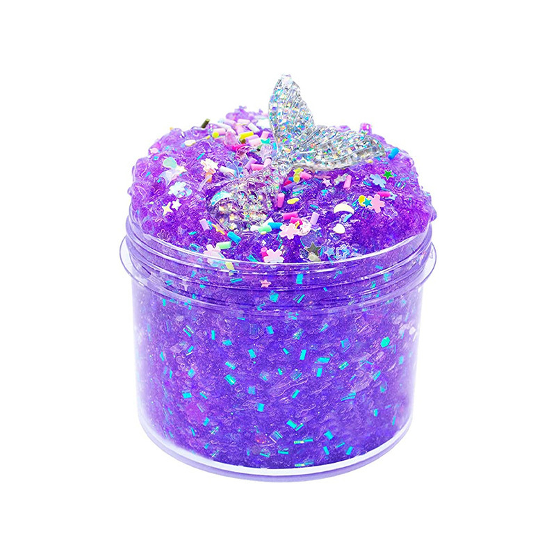 Blueberry Crunch Clear Slime with Charms โ photo 3