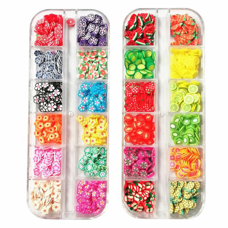 Fruit Slice Polymer Clay Sprinkles, 12-Grid Case โ photo 3