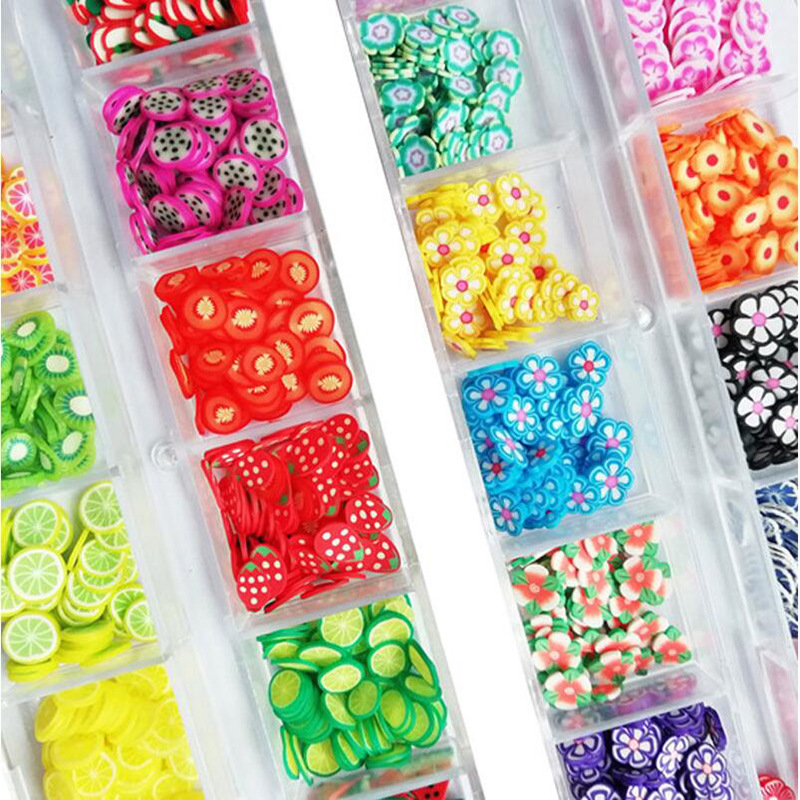 Fruit Slice Polymer Clay Sprinkles, 12-Grid Case โ photo 4
