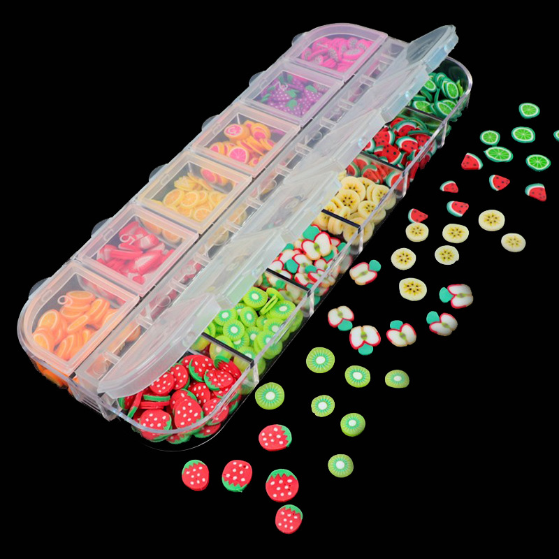 Fruit Slice Polymer Clay Sprinkles, 12-Grid Case โ photo 5