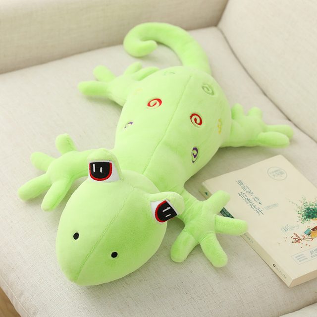 Goofy Googly-Eyed Gecko Body Pillow Plush โ photo 4