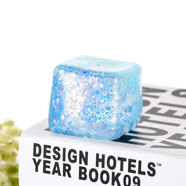 Pink Glitter Ice Cube Squishy โ photo 4