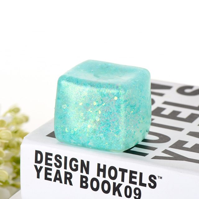 Pink Glitter Ice Cube Squishy โ photo 6