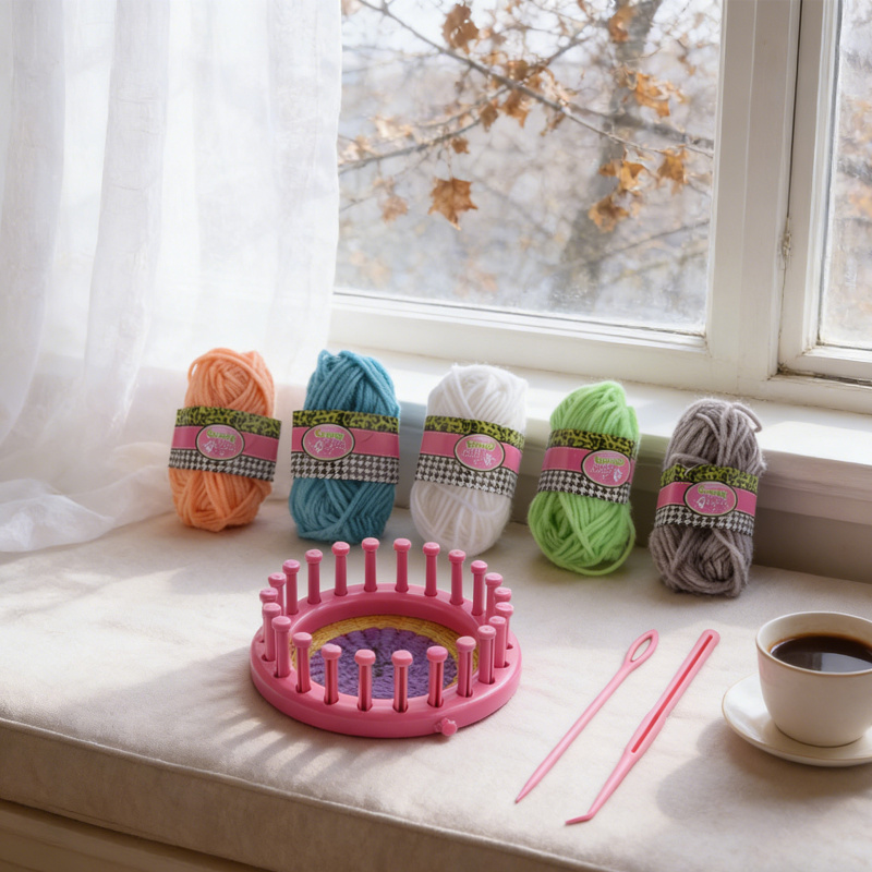 Kids Knitting Loom Kit With Yarn