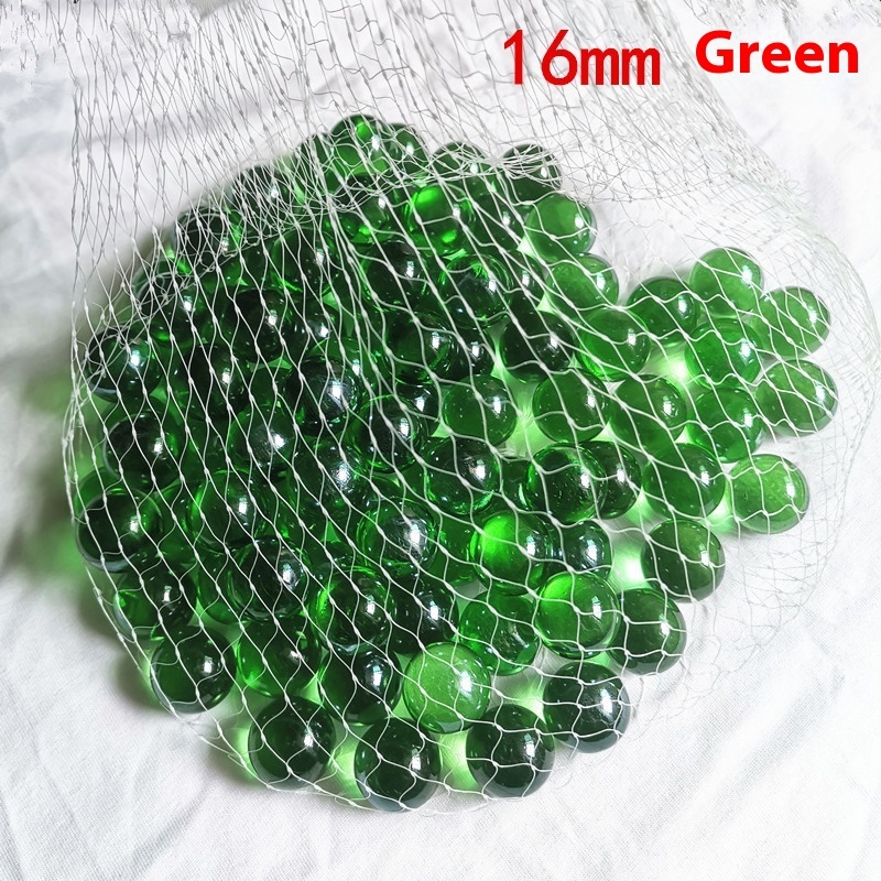 16mm Glass Marbles, Green Swirl (Mesh Bag) โ photo 4