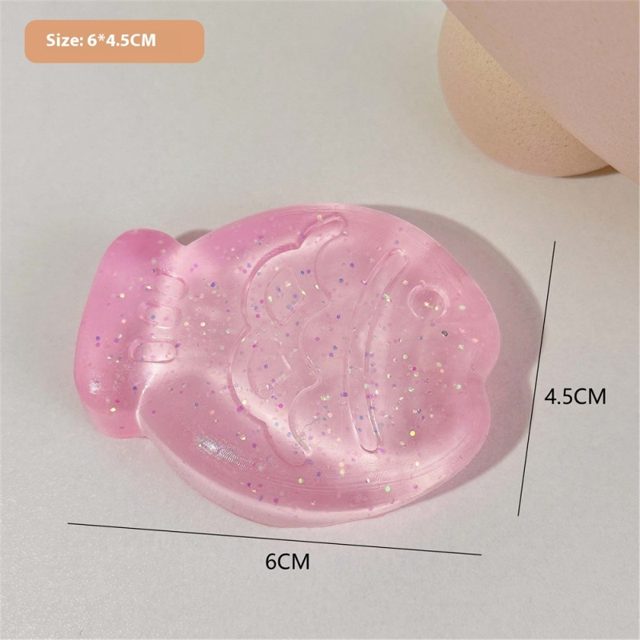 Pink Glitter Fish Jelly Squishy
