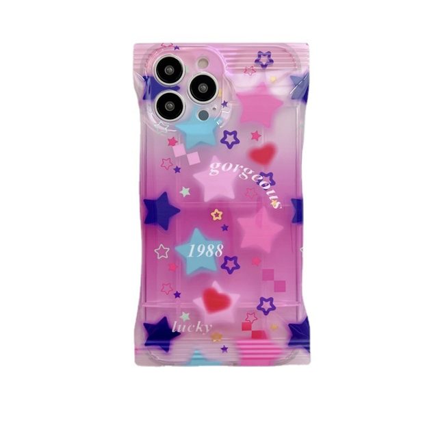 Y2K Lucky Stars Clear Phone Case, iPhone 13 Pro