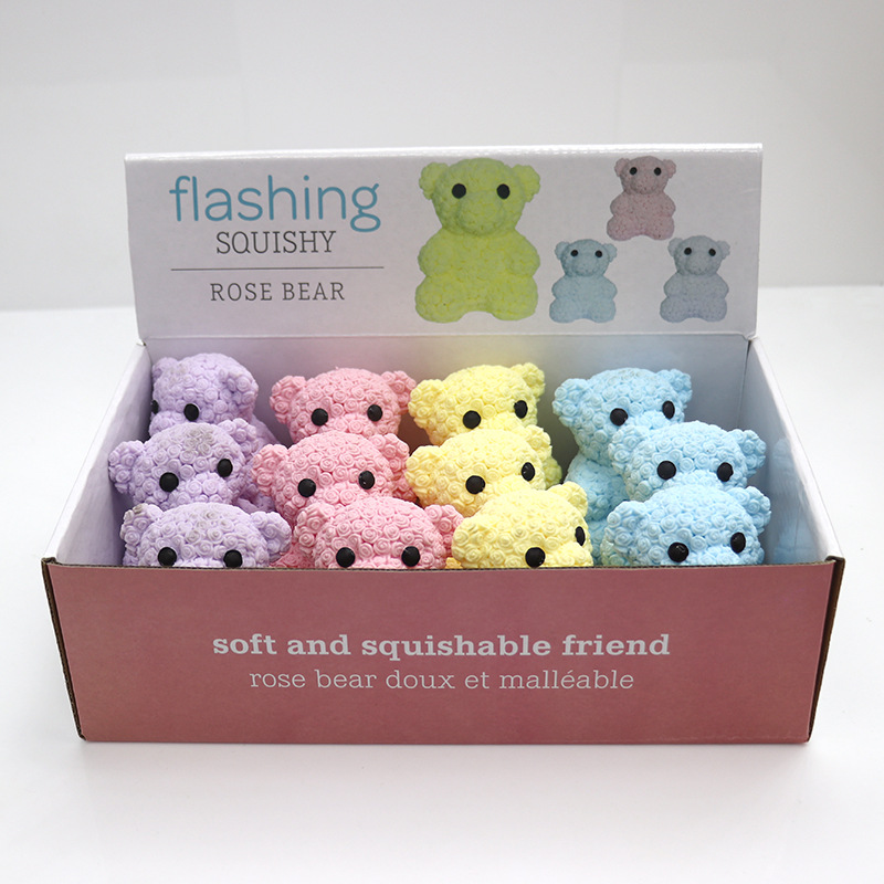 Pastel Rose-Textured Bear Squishy โ photo 2