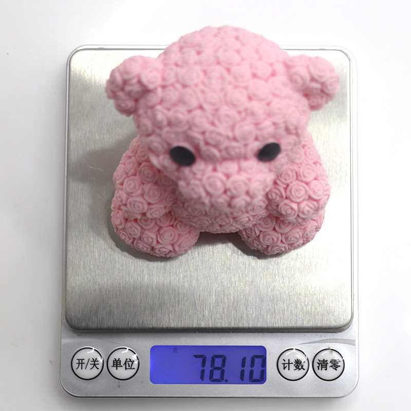 Pastel Rose-Textured Bear Squishy โ photo 4