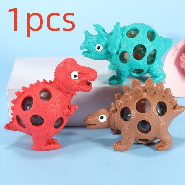 Bead-Bulging Dinosaur Squeeze Toy