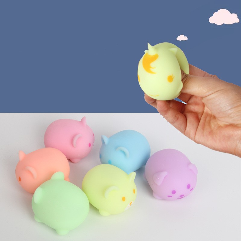 Glow Tofu Cat Mochi Squishy โ photo 4