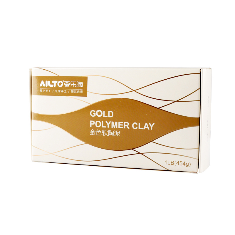 Gold Pearlescent Polymer Clay, 1 lb Block