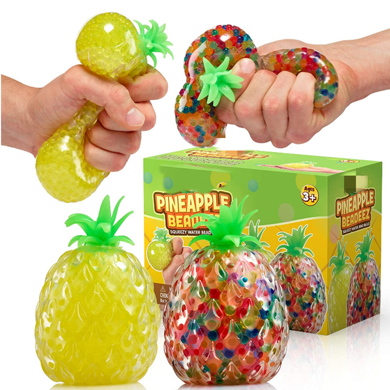 Pineapple Water-Bead Squeeze Ball