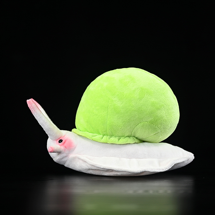 Lifelike Lime-Green Snail Plush