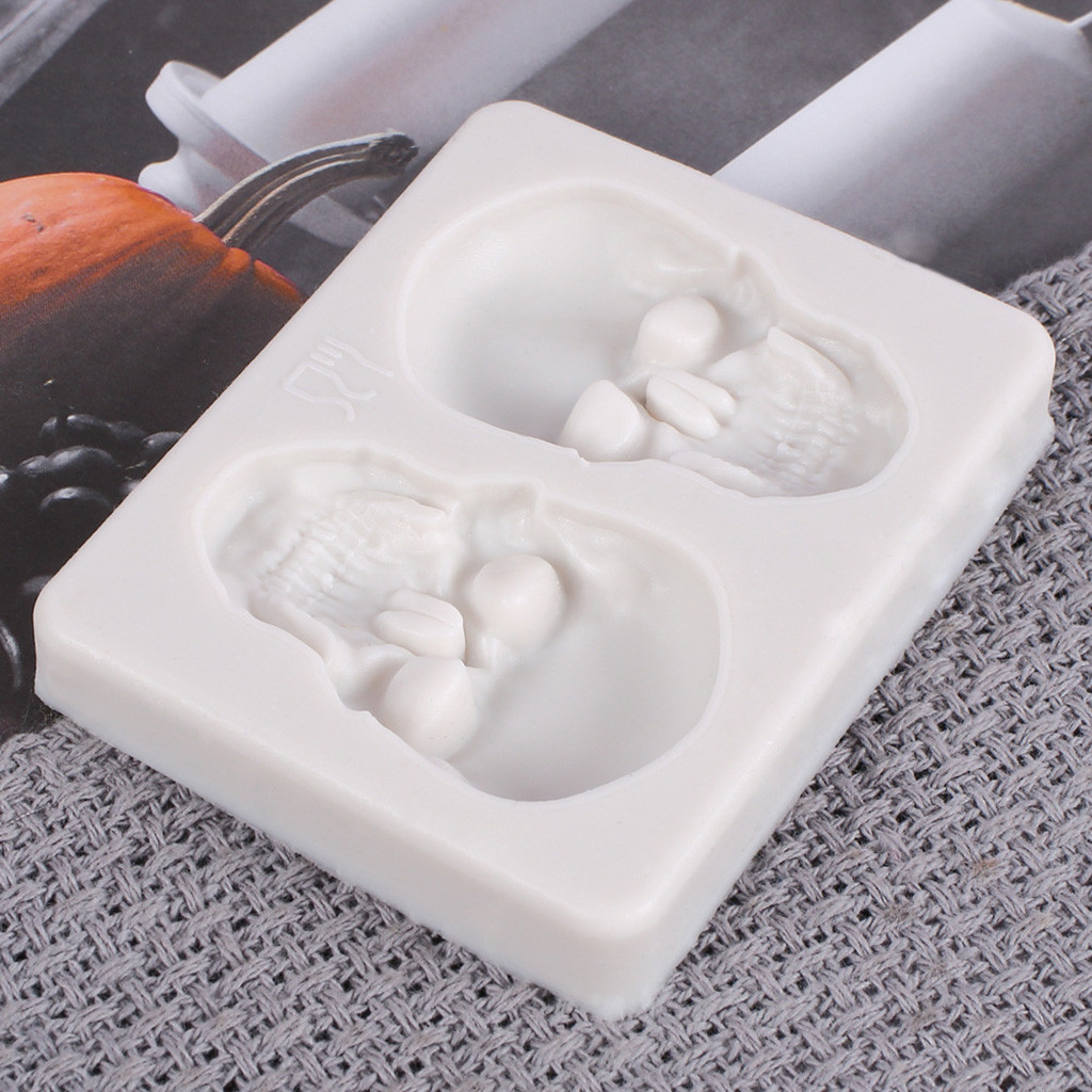 Halloween Skull Silicone Mold, 2-Cavity — photo 4