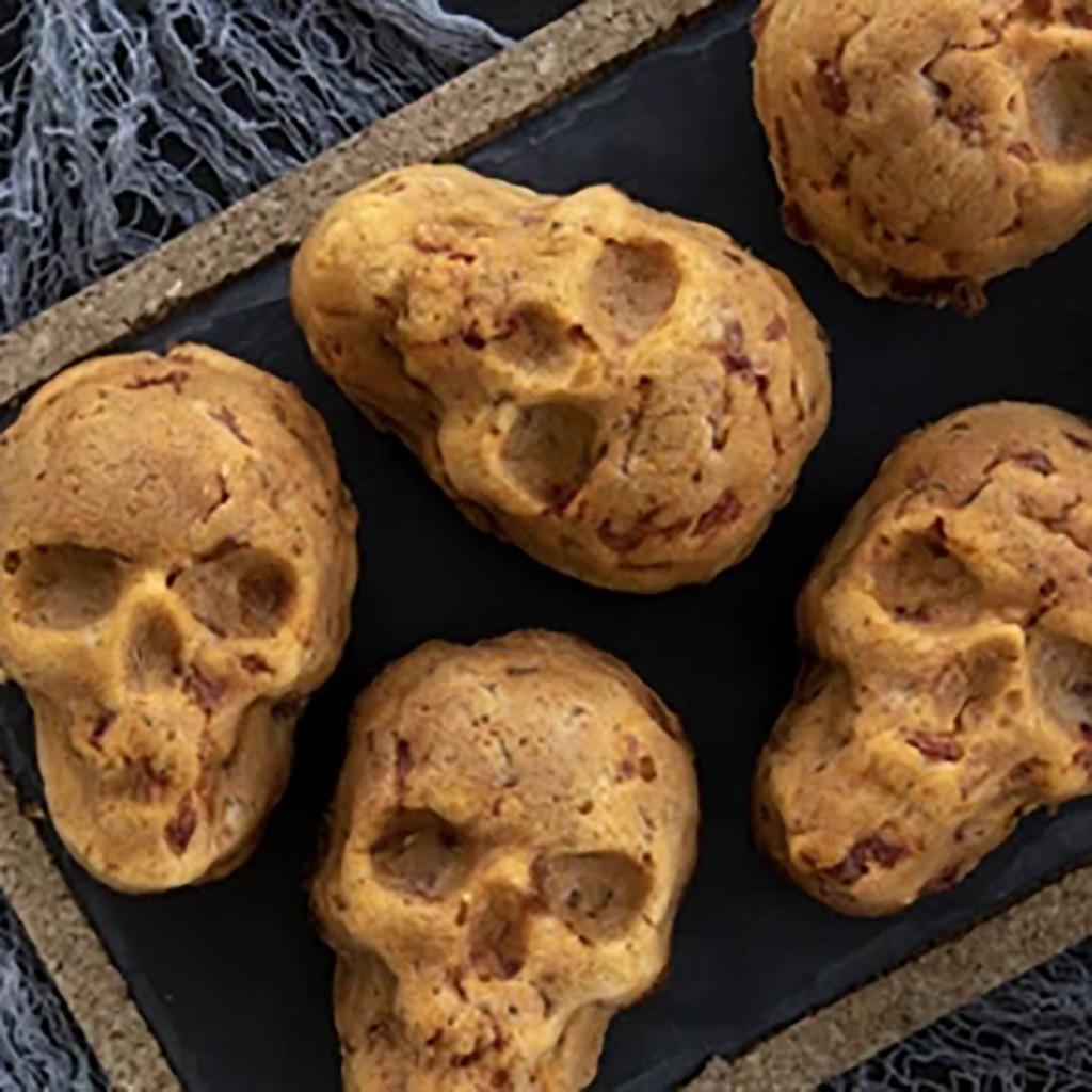 Halloween Skull Silicone Mold, 2-Cavity