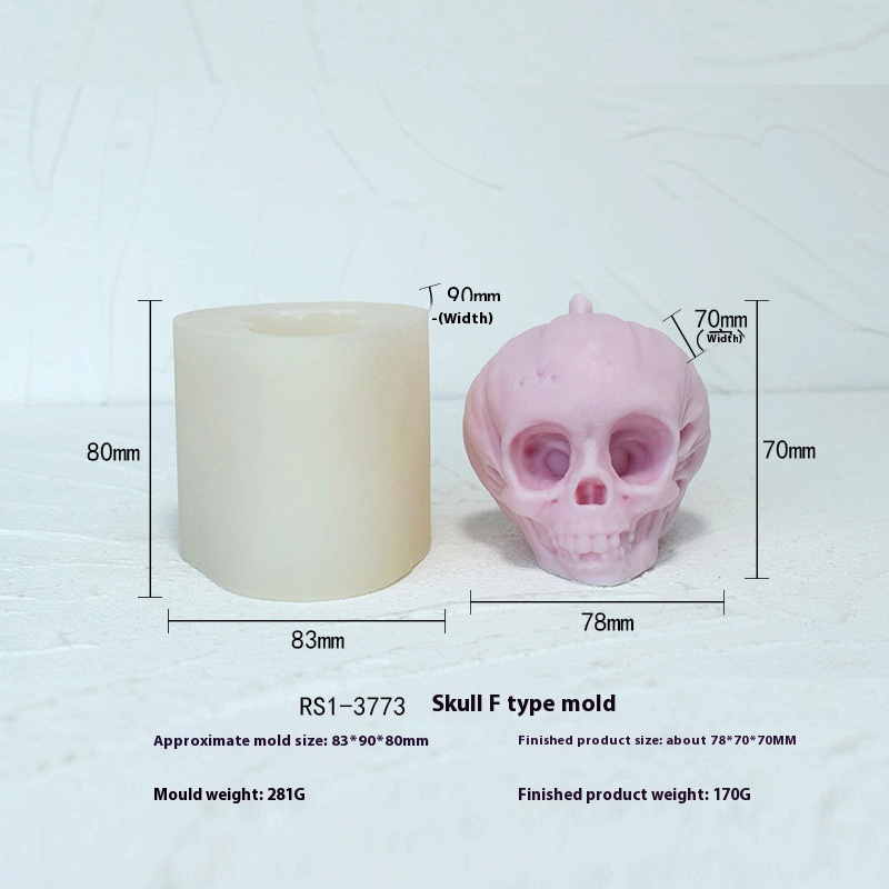 Halloween Skull Silicone Mold, Multi-Cavity — photo 2