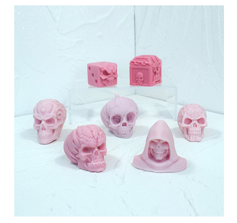 Halloween Skull Silicone Mold, Multi-Cavity — photo 4