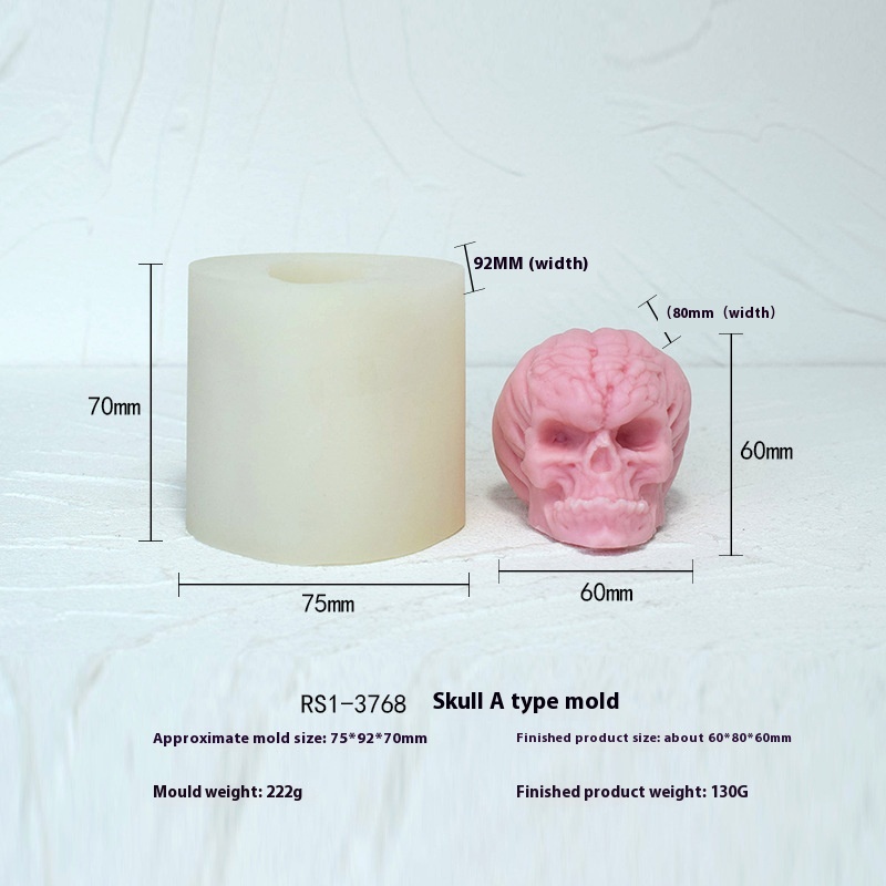 Halloween Skull Silicone Mold, Multi-Cavity