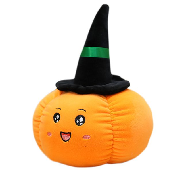Smiley Pumpkin Plush With Witch Hat โ photo 3