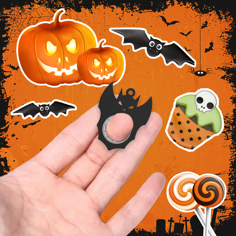 Halloween Spinner Keychain: Bat, Demon & Ghost โ photo 2