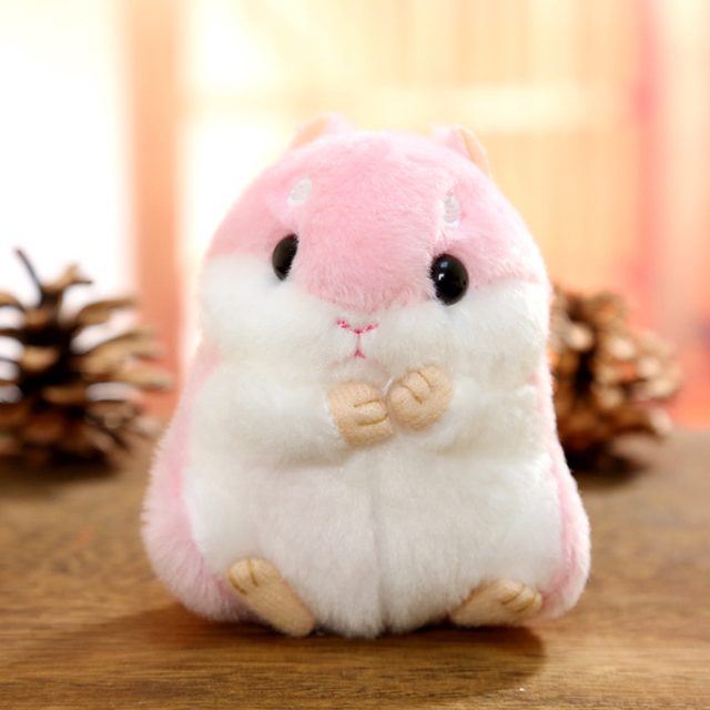Chubby Hamster Keychain (Bubblegum Pink)