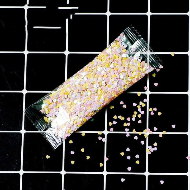 Pastel Heart Confetti Sprinkles for Slime & Resin