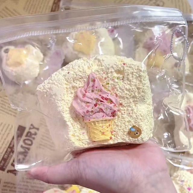 Strawberry Cone Toast Slice Squishy