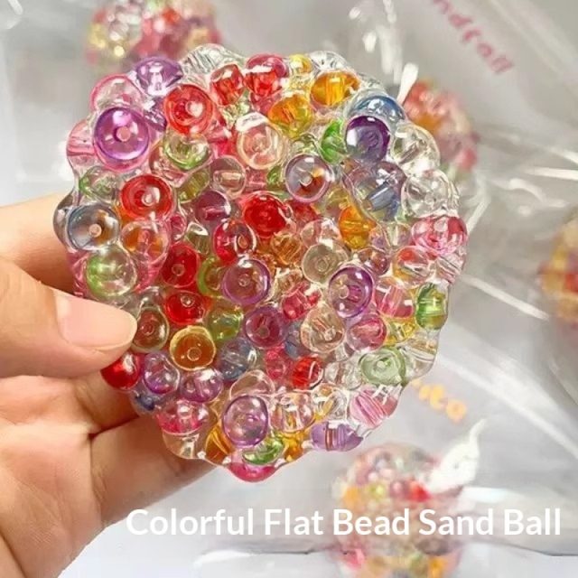 Rainbow Flat-Bead Squish Ball