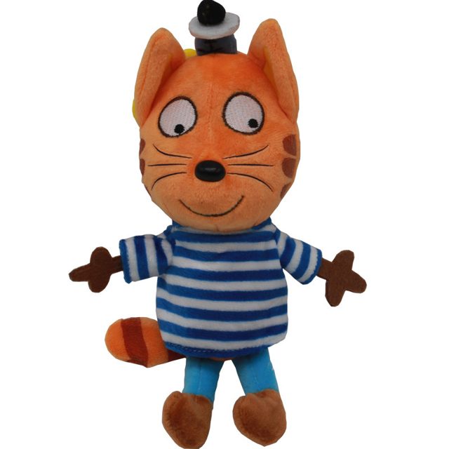 Bow-Wearing Cartoon Kitty Plush in Red Dress โ photo 2