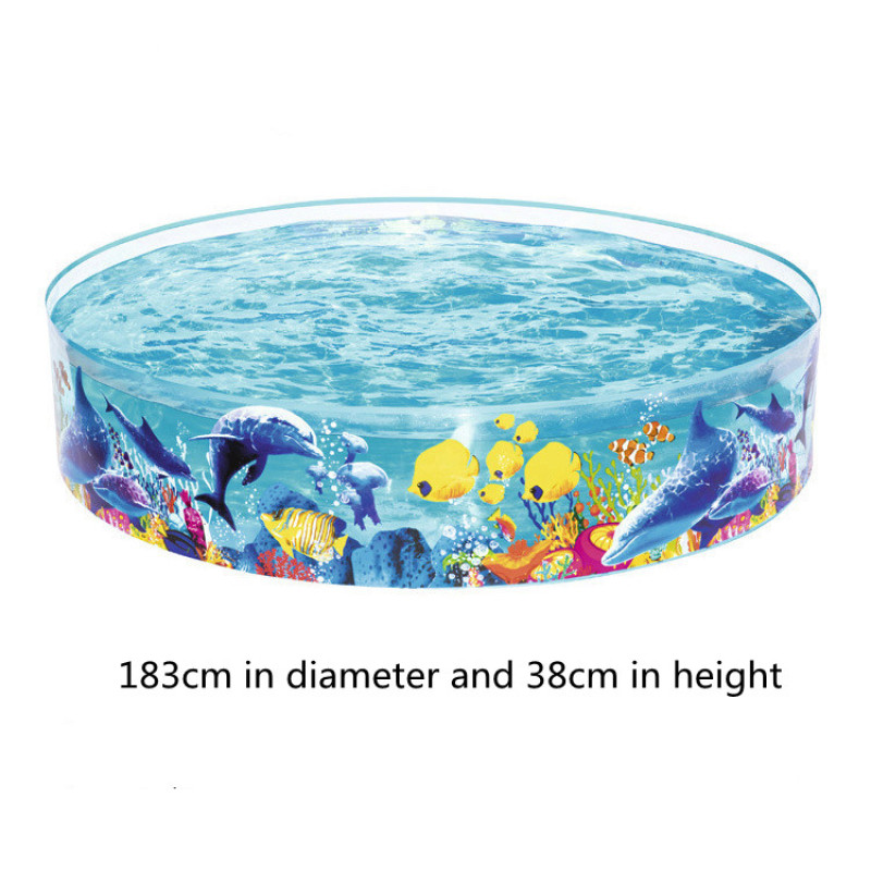 Rigid-Wall Kids Paddling Pool, Ocean Print