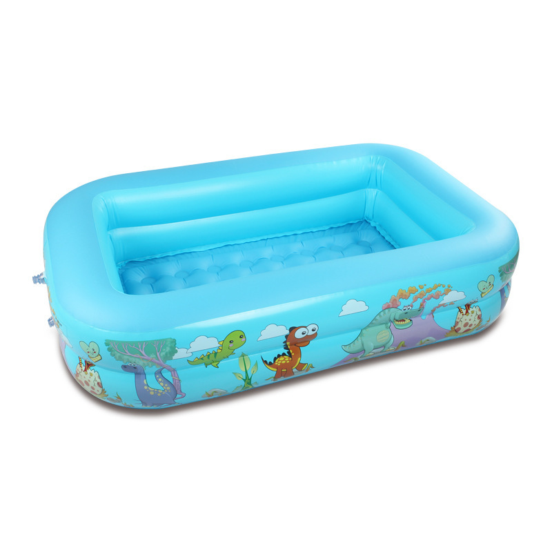 Rectangular Inflatable Baby Pool, Pink Dinosaurs โ photo 2