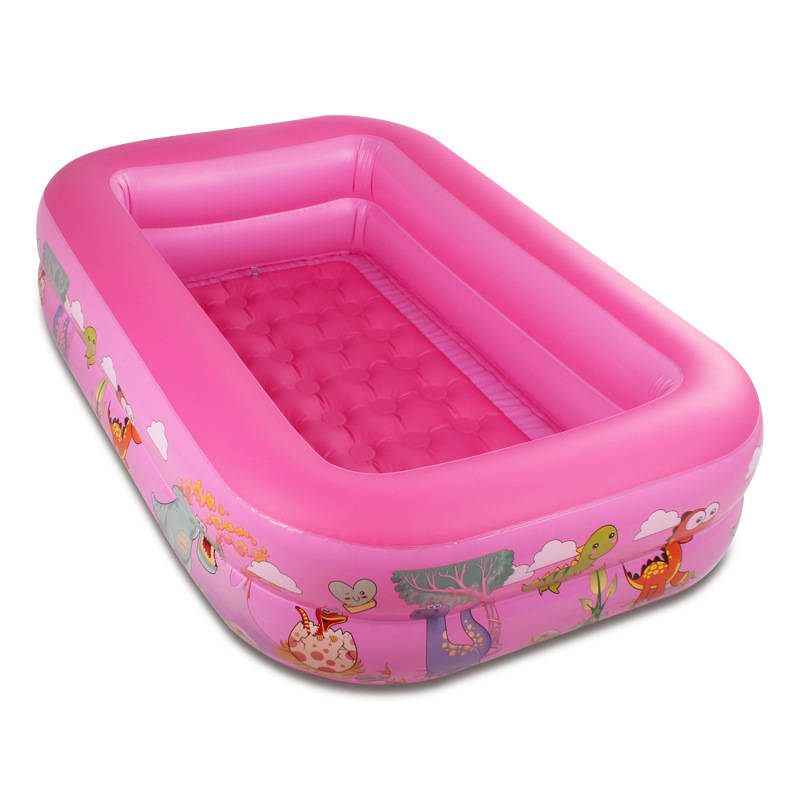 Rectangular Inflatable Baby Pool, Pink Dinosaurs โ photo 4