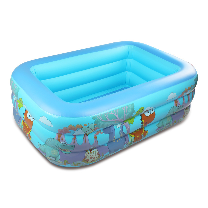 Rectangular Inflatable Baby Pool, Pink Dinosaurs โ photo 3