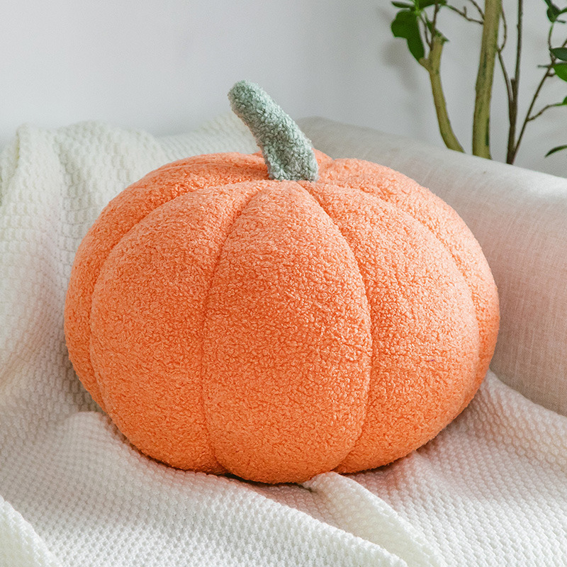Fuzzy Pumpkin Plush Pillow Cushion โ photo 2
