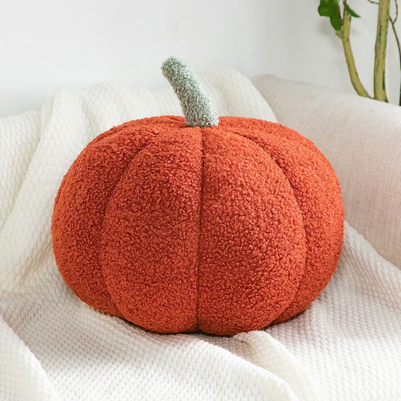 Fuzzy Pumpkin Plush Pillow Cushion โ photo 3