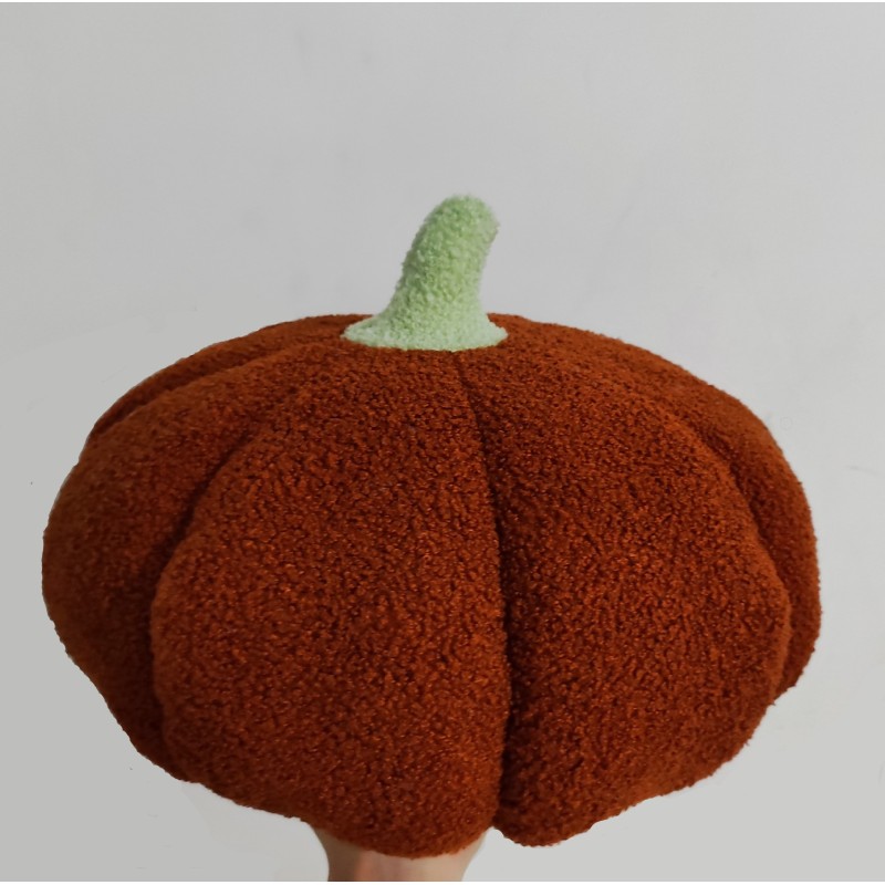 Fuzzy Pumpkin Plush Pillow Cushion โ photo 4