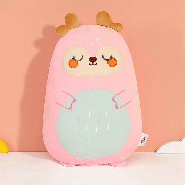 Sleepy Pink Deer Cushion Plush — photo 2