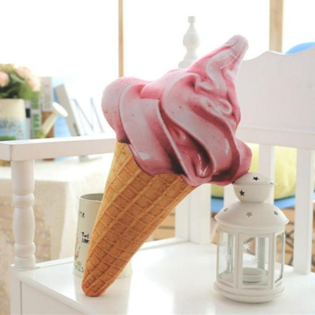 Blue Swirl Ice Cream Cone Pillow Plush — photo 3