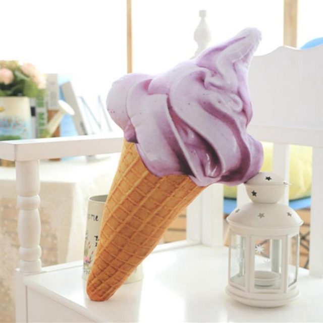 Blue Swirl Ice Cream Cone Pillow Plush — photo 5
