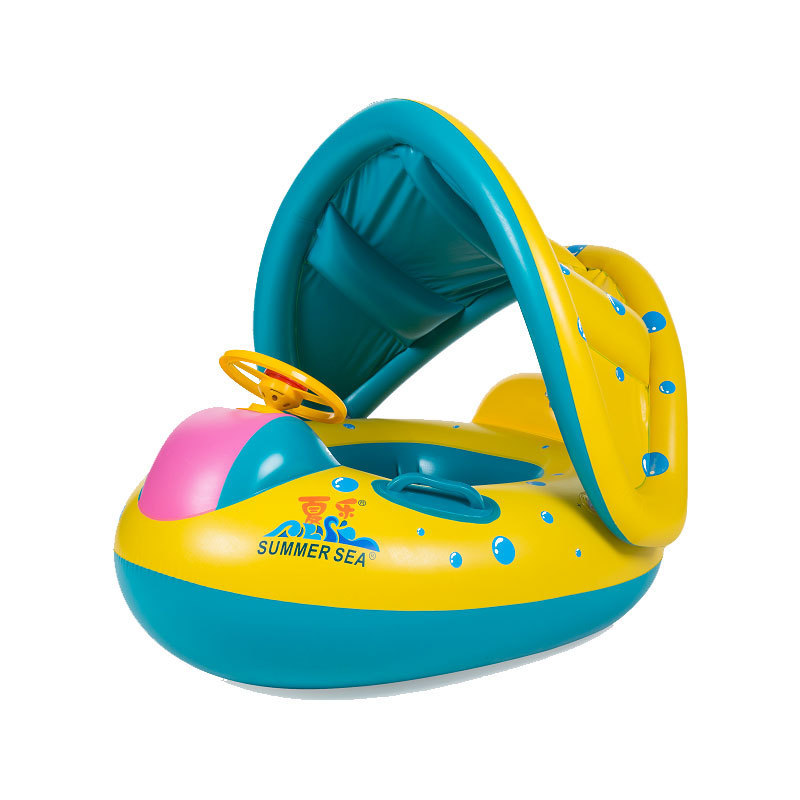 Baby Swim Float Seat with Sun Canopy & Steering Wheel