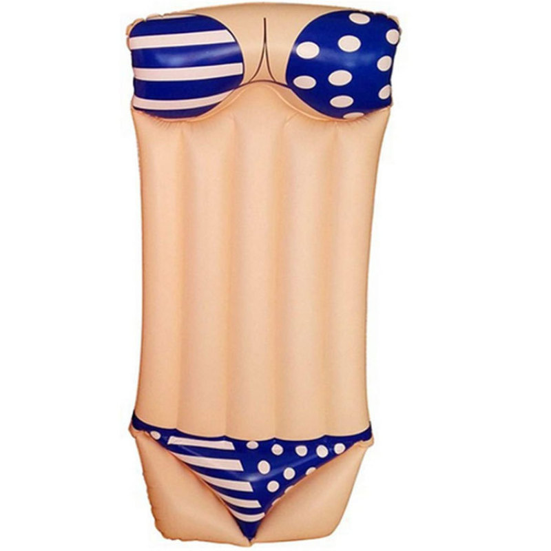 Peach Inflatable Pool Lounger Float Mat โ photo 2